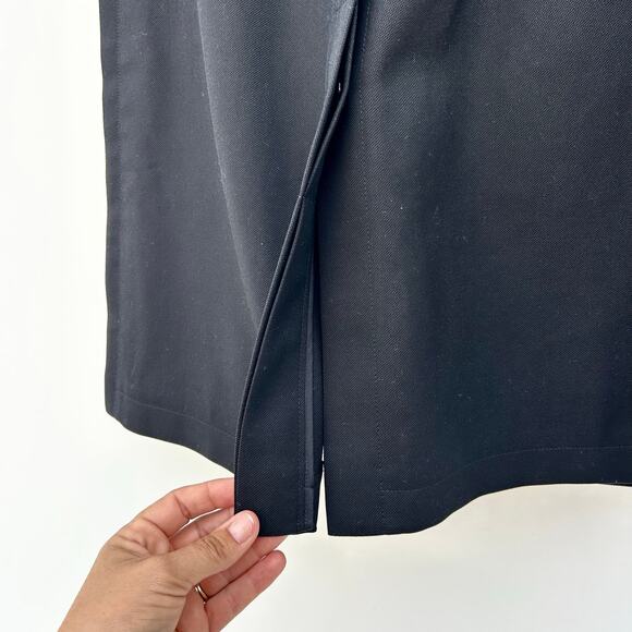 Acne Studios Black Mid-Length Midi Wool Skirt Asymmetrical Black 36 Pencil 4 - Picture 7 of 11